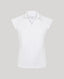 White sleeveless blouse on a light gray background