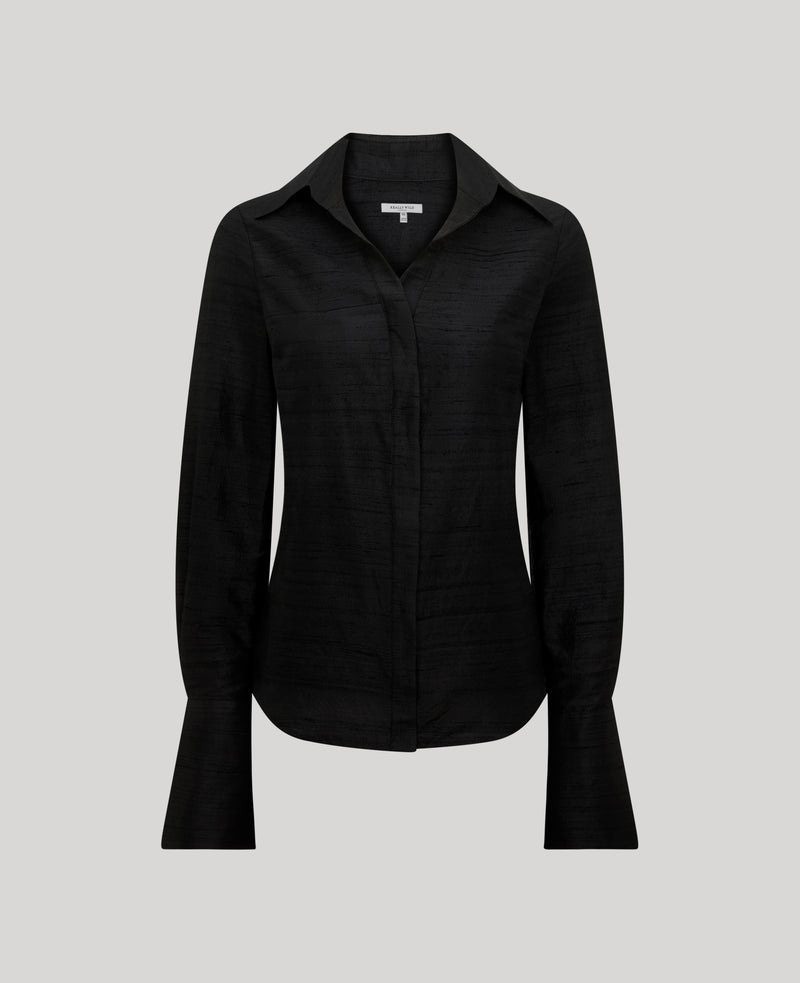 Maria Fitted Open Neck Shirt