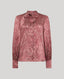 100% Silk Short Tie Neck Blouse
