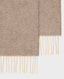 Herringbone Cashmere Scarf, Brawn | Really Wild Clothing | Fringe Detail