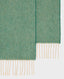 Herringbone Cashmere Scarf, Green | Really Wild Clothing | Fringes Details