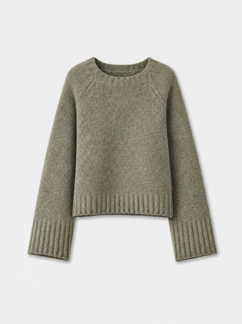 100% Merino Wool Oversize Cropped Knit