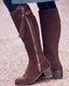 Wider Fitting Heeled Spanish Boots in Chocolate Suede | Really Wild Clothing  | Footwear | Lifestyle image