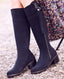 Heeled Spanish Boots in Navy Suede| Really Wild Clothing  | Footwear | Lifestyle image