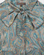 Liberty silk bow tie dress blue paisley | Really wild clothing | Dress | Detail on the bow