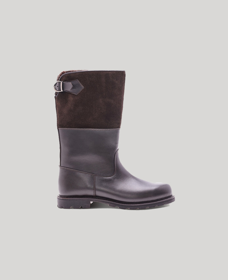 Maronibrater Leather and Suede Boots