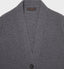 Cashmere Mix Ribbed Cardigan in Grey | Wool | Knitwear | Really Wild Clothing | Collar Detail