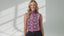 Cadogan Silk Sleeveless Tie Neck Blouse