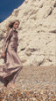 Maria Open Neck Silk Gown