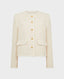 Charlotte Cotton Blend Boucle Short Jacket, Cream | Really Wild Clothing | Flat Lay