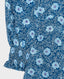 Abbey Floral Print Silk Midi V-neck Dress, Blue | Really Wild Clothing | Print Detail