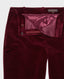 Velvet straight leg trousers wine | Really wild clothing | Trousers | Lining detail