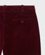 Velvet straight leg trousers wine | Really wild clothing | Trousers | pocket detail