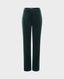 Velvet Wide Leg Trousers, Teal | Really Wild Clothing | Front Image