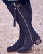 Wider Fitting Heeled Suede Boots Navy | Really Wild Clothing | Footwear | Lifestyle image